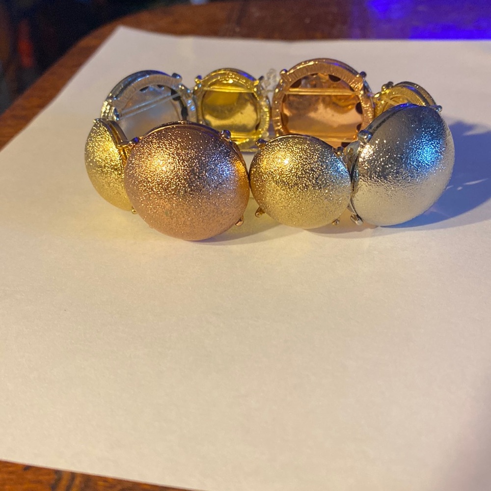 3 for $10 NWT bracelet silver gold and rose gold, stretchy